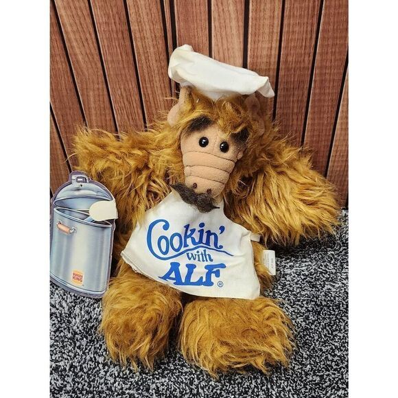 Alf Vintage Plush Chef Hand Puppet Burger King 1988 11" Cookin' With Alf #A76 - Picture 2 of 8